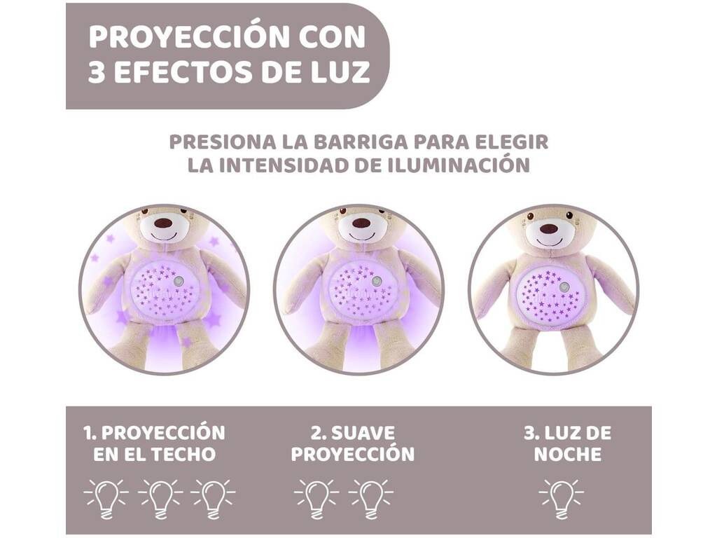  Baby Bear Beige Projecteur Peluche Chicco 80153