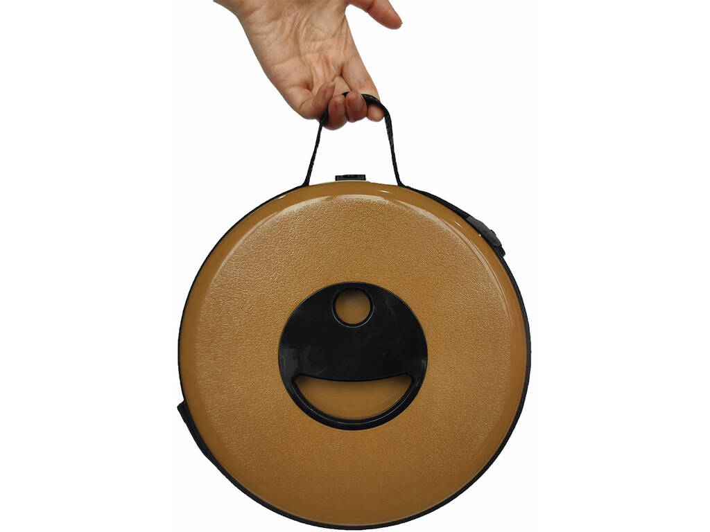 Sgabello portatile pieghevole marrone con luce
