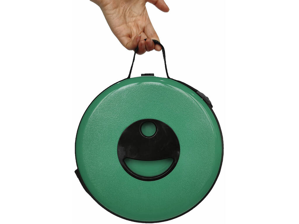 Sgabello portatile pieghevole verde con luce