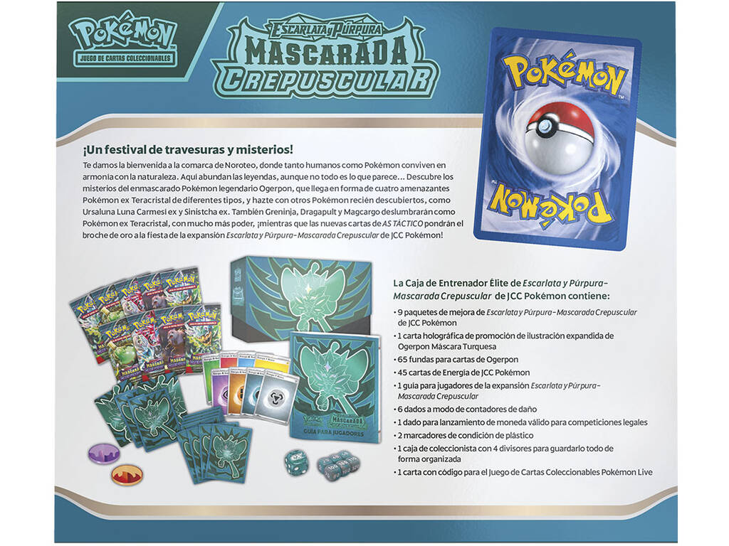 Pokémon TCG Scarlatto e Violetto Mascherata Crepuscolare Scatola di Allenatori Elite Bandai PC50515