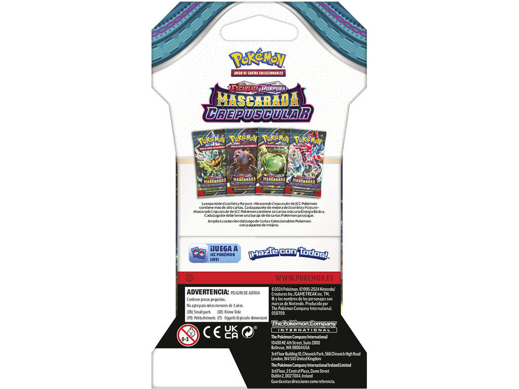 Pokémon TCG Scarlet and Violet Mascarada do Crepúsculo Pacote em Blister Bandai PC50510