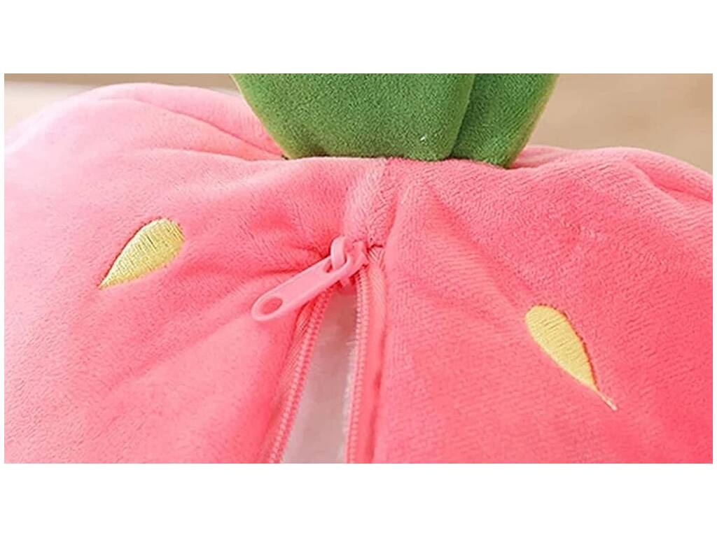 Peluche Réversible Lapin Fraise de 25 cm.