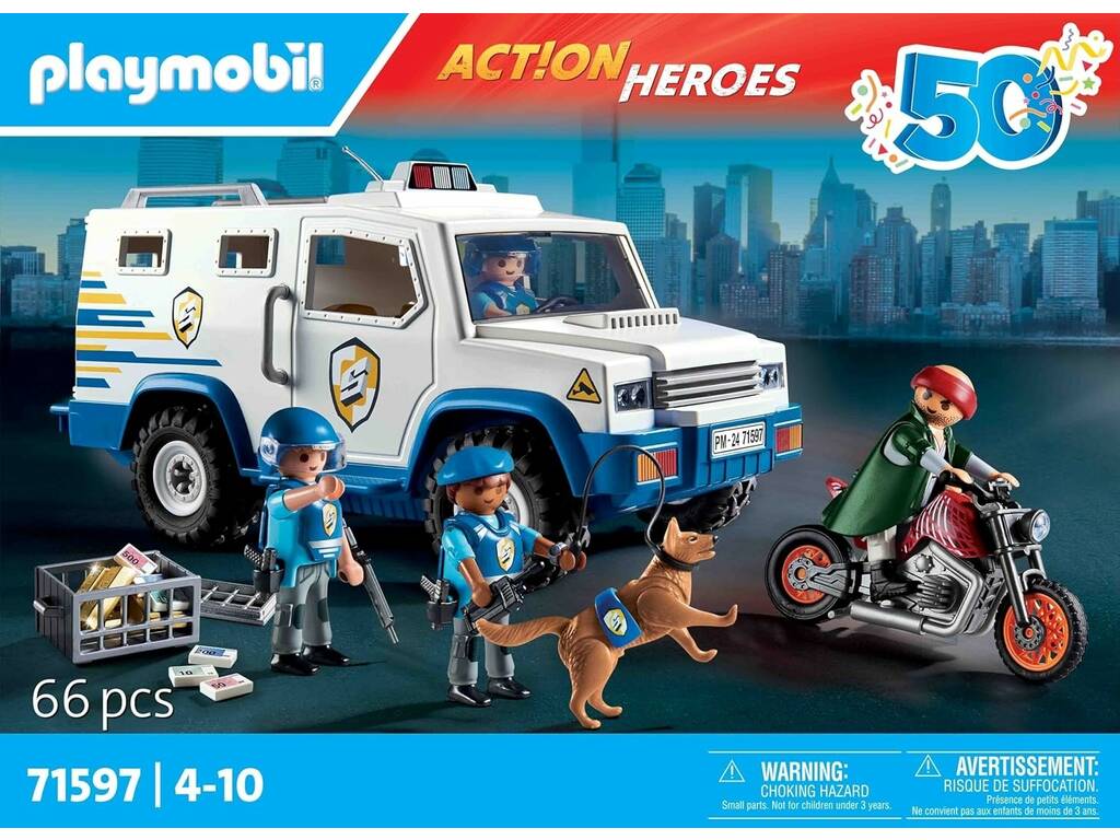 Playmobil Action Heroes Money Transport Police 71597
