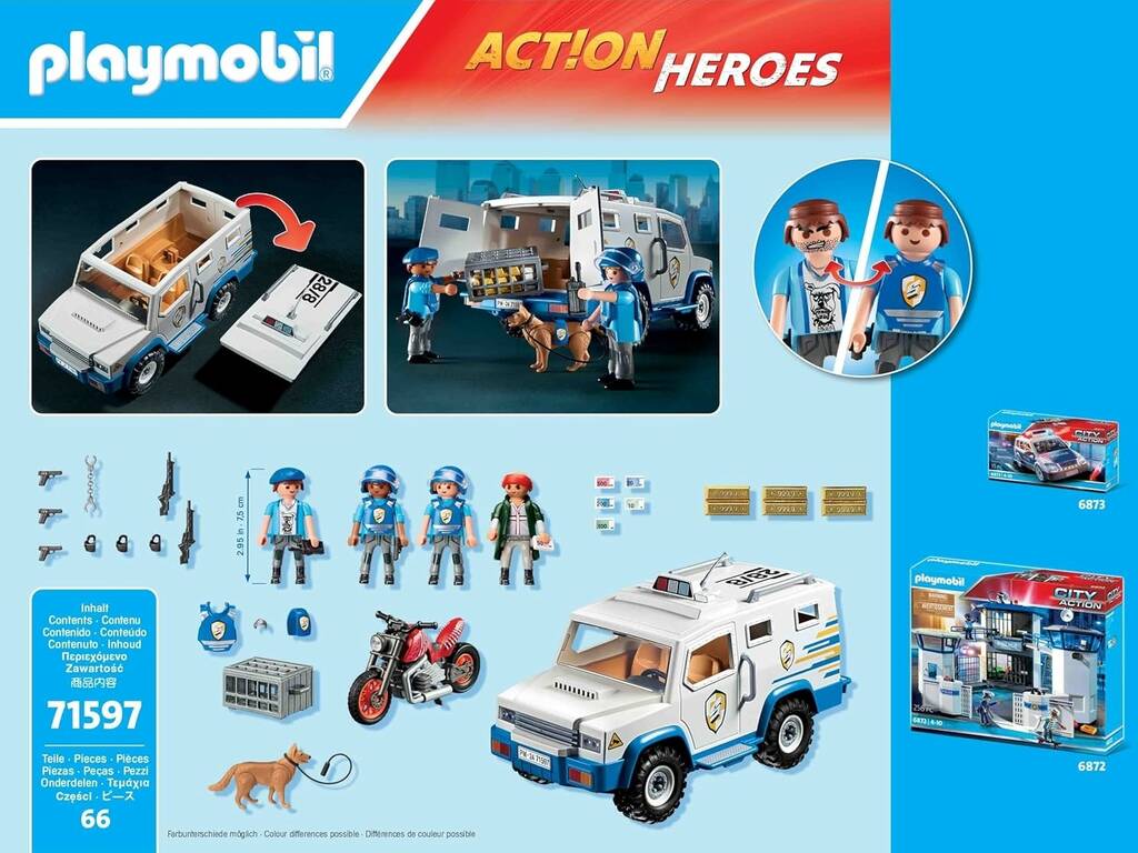 Playmobil Action Heroes Money Transport Police 71597