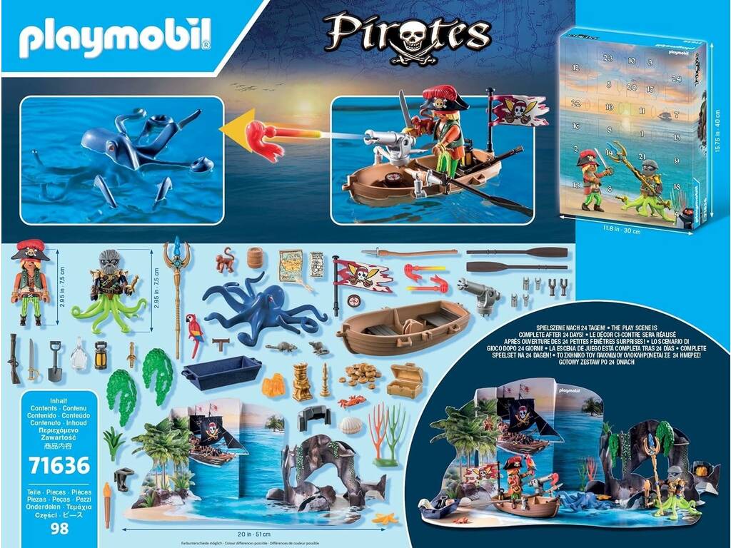 Playmobil Piratas Calendário do Advento 71636