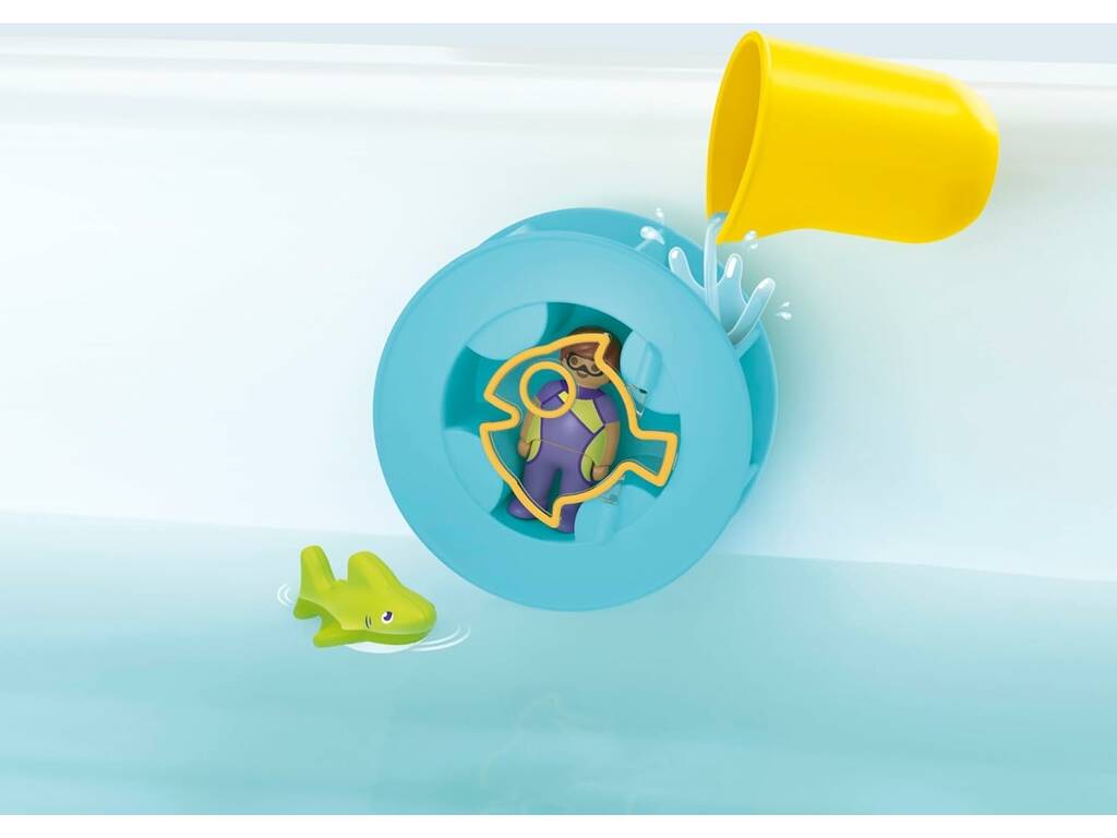 Playmobil Junior Aqua Ruota d'Acqua con Bebè Squalo 71688