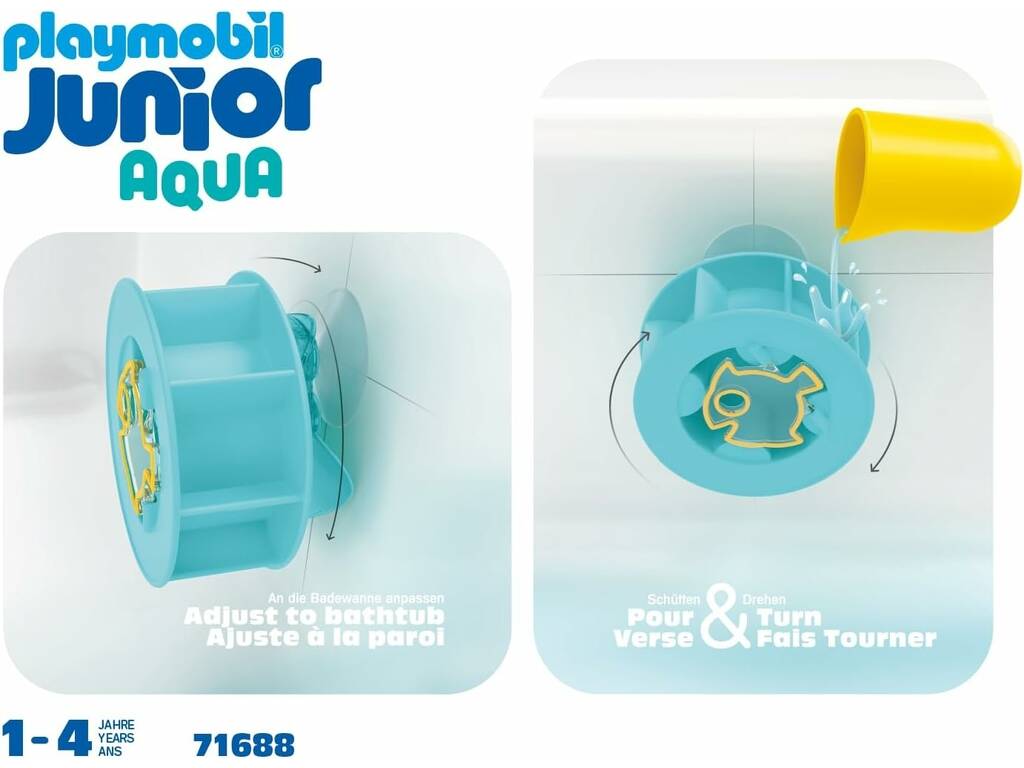 Playmobil Junior Aqua Ruota d'Acqua con Bebè Squalo 71688