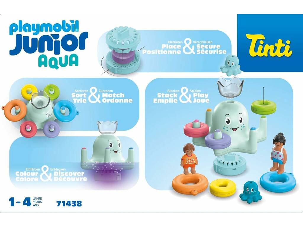 Playmobil Junior Aqua et Tinti Poulpe coloré 71438