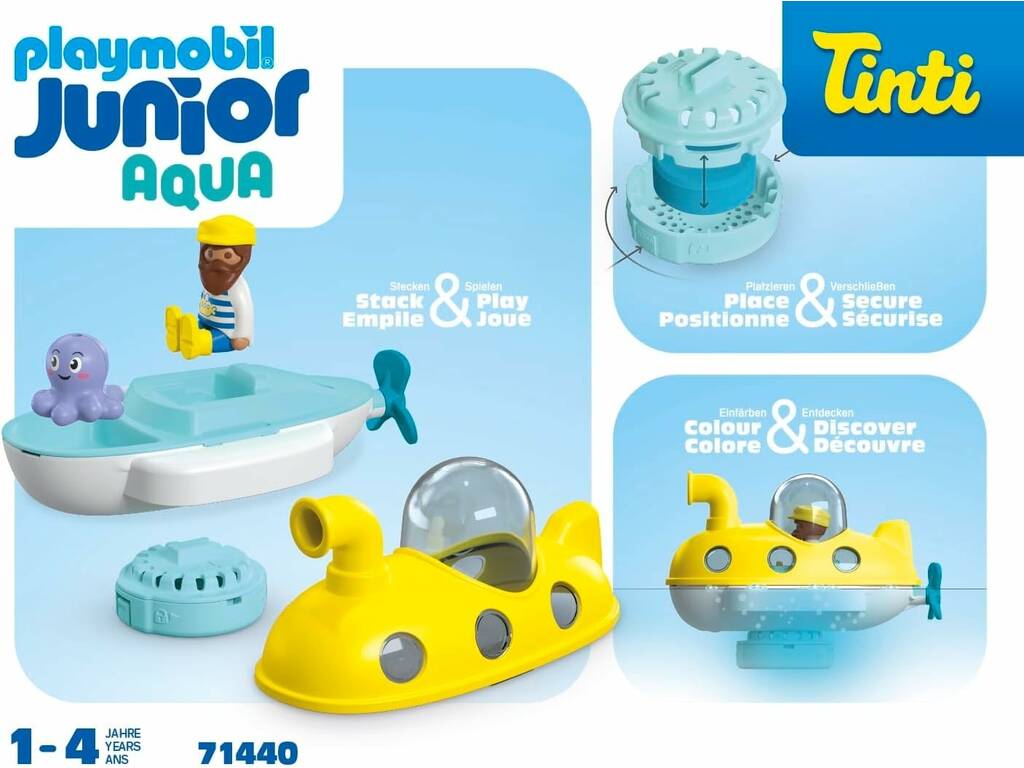 Playmobil Junior Aqua e Tinti Sottomarino colorato 71440