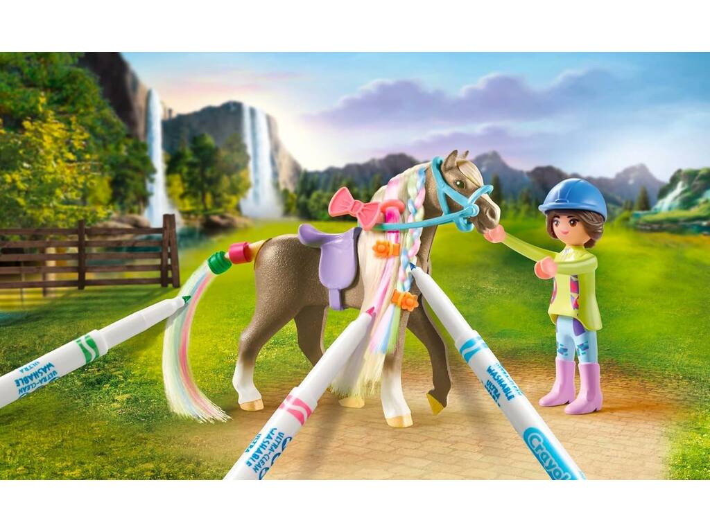 Playmobil Horses Of Waterfall Conjunto Cavalo para Pintar 71640