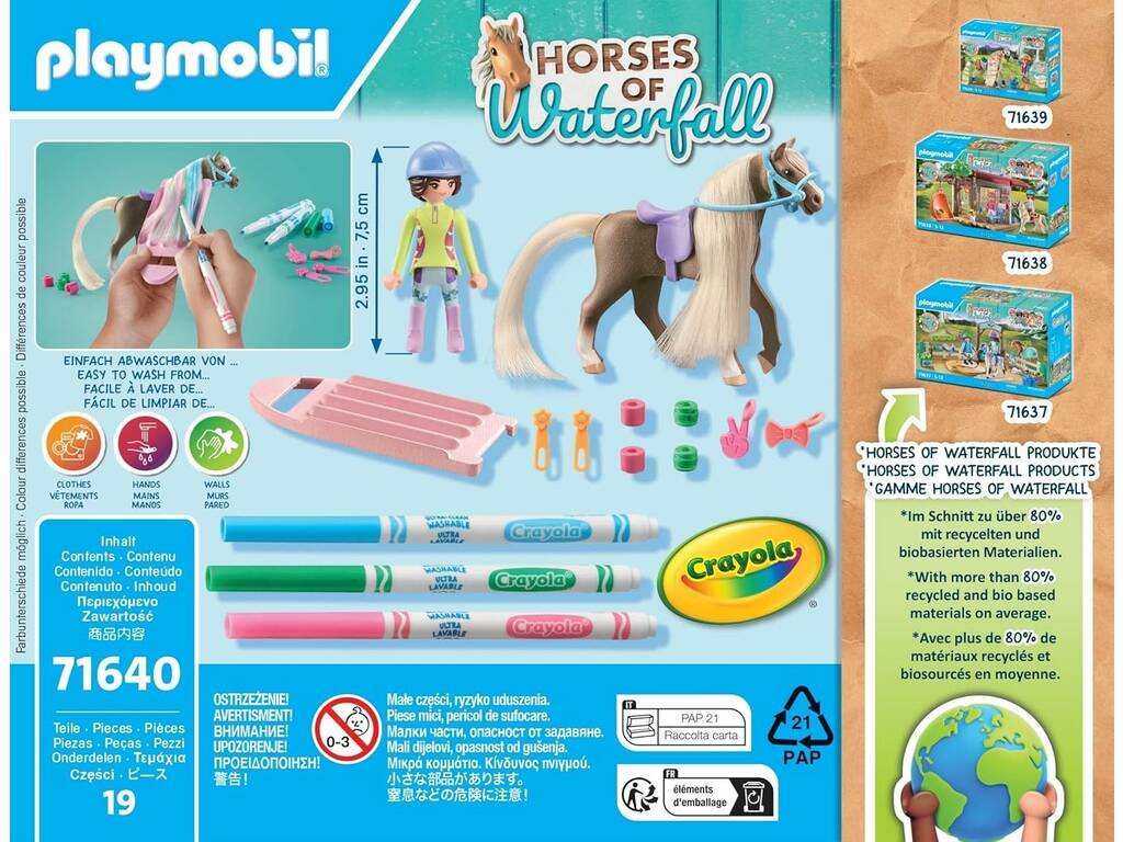 Playmobil Horses Of Waterfall Conjunto Cavalo para Pintar 71640