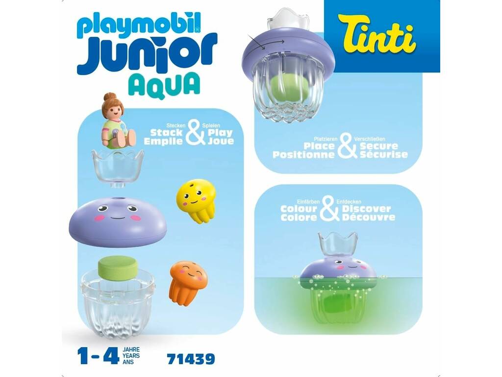 Playmobil Junior Aqua et Tinti Famille de méduses colorées 71439