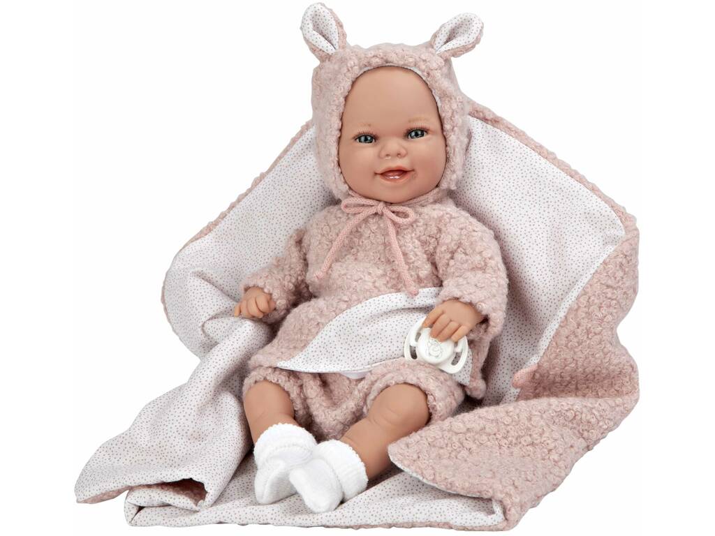 Bambola Bebè Elegance Babyto Rosa 35 cm. con Coperta Arias 60827