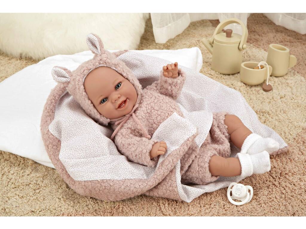 Bambola Bebè Elegance Babyto Rosa 35 cm. con Coperta Arias 60827