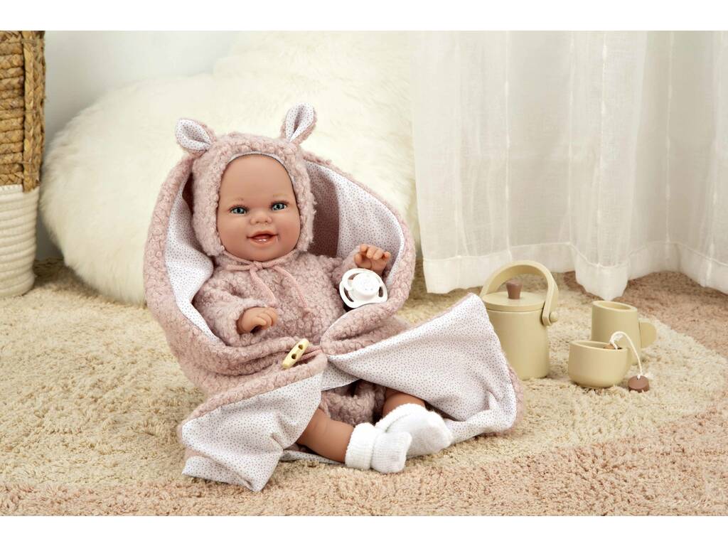 Bambola Bebè Elegance Babyto Rosa 35 cm. con Coperta Arias 60827
