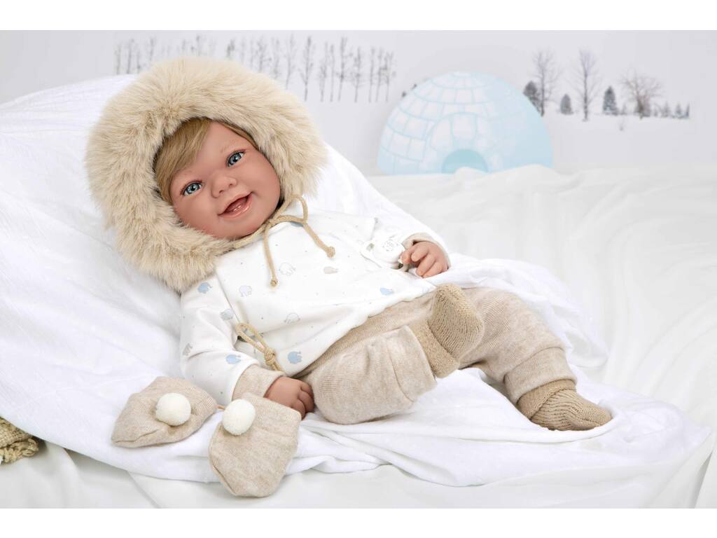 Baby Doll Elegance Zoe Beige Baby Doll 45 cm. avec Moufles Arias 65379