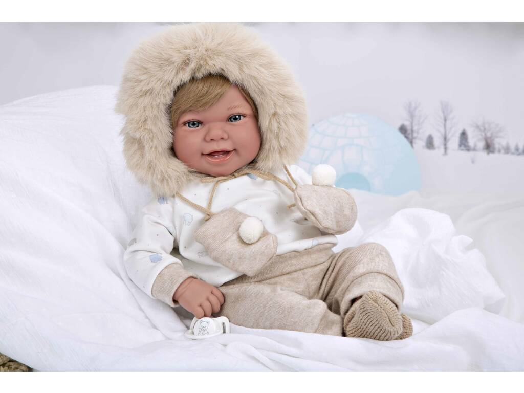 Baby Doll Elegance Zoe Beige Baby Doll 45 cm. avec Moufles Arias 65379