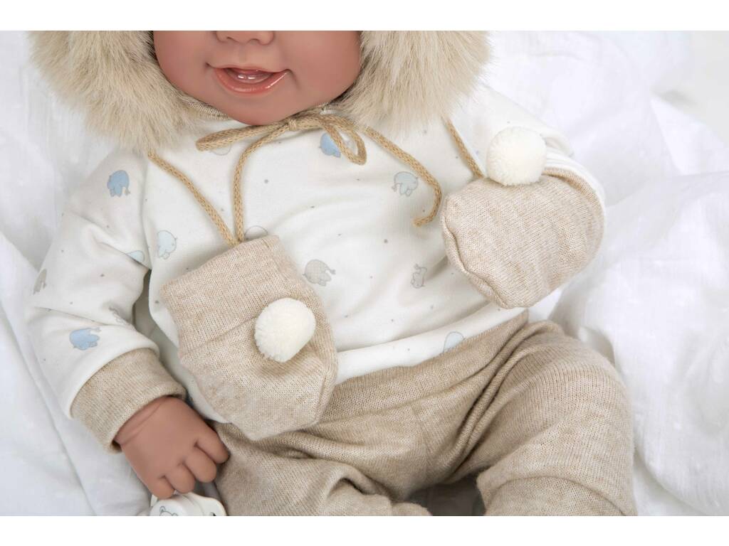 Baby Doll Elegance Zoe Beige Baby Doll 45 cm. avec Moufles Arias 65379