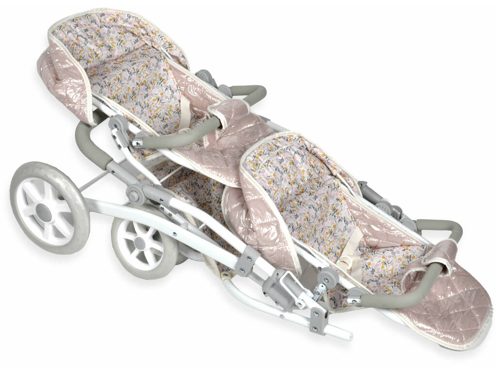 Carro de Muñecas Gemelar Fantasy Plegable con Bolso