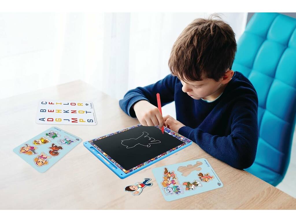 Paw Patrol Tablet magica per disegnare e scrivere con stencil