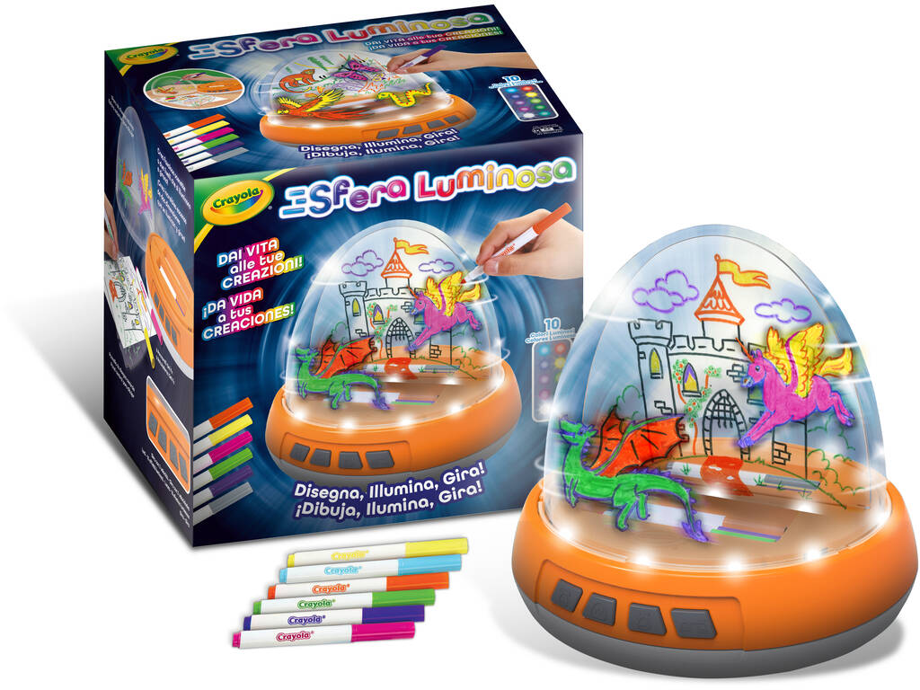 Sphère lumineuse Crayola avec 10 lumières colorées
