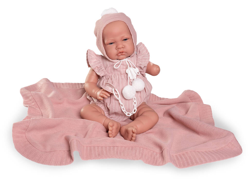 Bambola Bebè Neonata di 42 cm con ciuffo