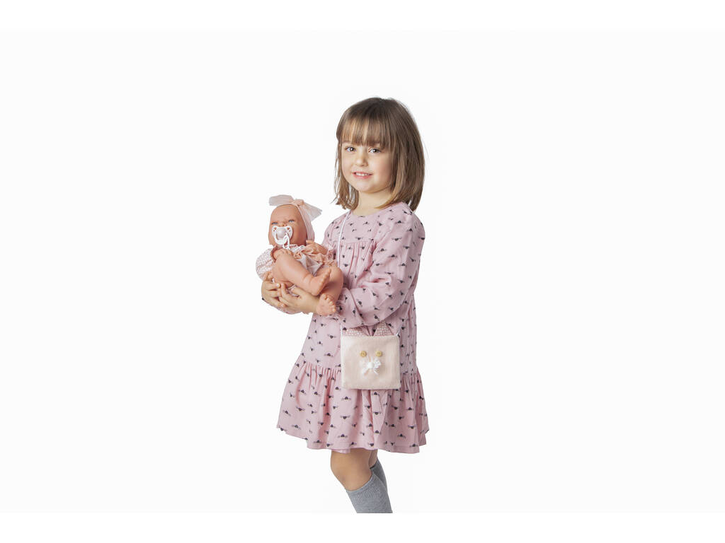 Neugebore Puppe Lea Katzenhandtasche 42 cm Antonio Juan 50403