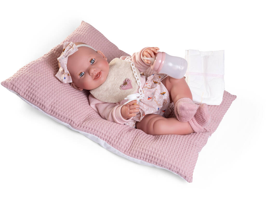 Bambola neonata Mia fa la pipì con cuscino 42 cm Antonio Juan 50414