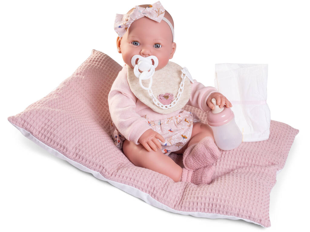 Bambola neonata Mia fa la pipì con cuscino 42 cm Antonio Juan 50414