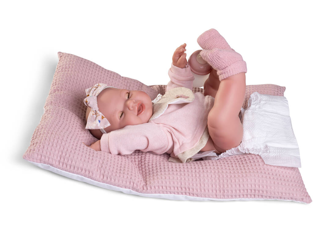Bambola neonata Mia fa la pipì con cuscino 42 cm Antonio Juan 50414