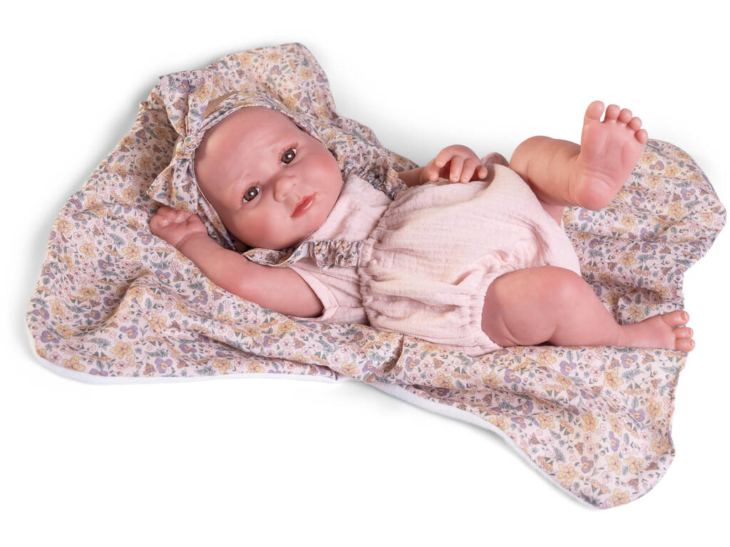 Bambola Bebè Sweet Reborn Luca da 42 anni con Coperta a Fiori Antonio Juan 80325
