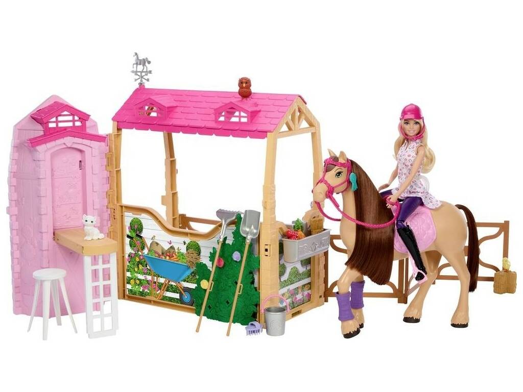 Ecurie Barbie Ultimate avec poupée, cheval et accessoires