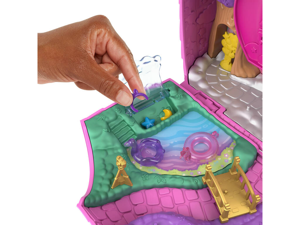 Polly Pocket Mini Puppen Einhorn Partyland Koffer von Mattel HYD96