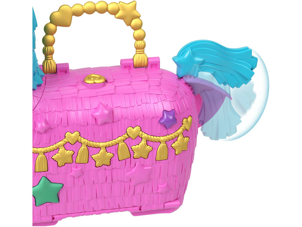 Polly Pocket Mini Puppen Einhorn Partyland Koffer von Mattel HYD96