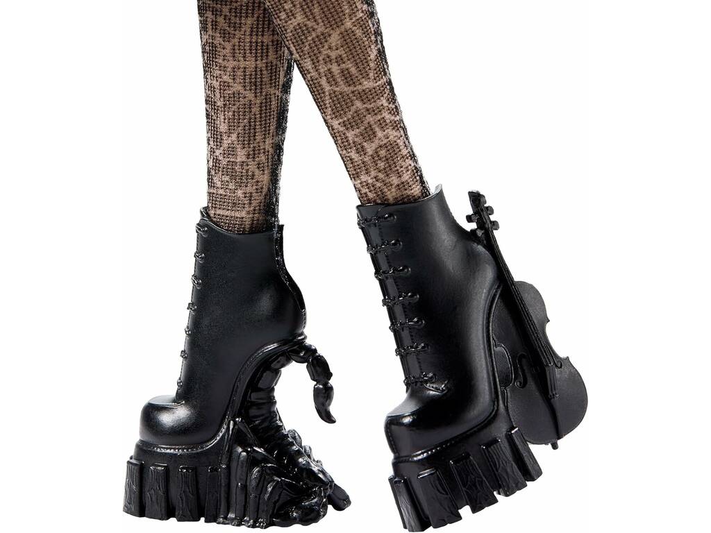 Monster High Poupée Addams du mercredi avec uniforme et chose