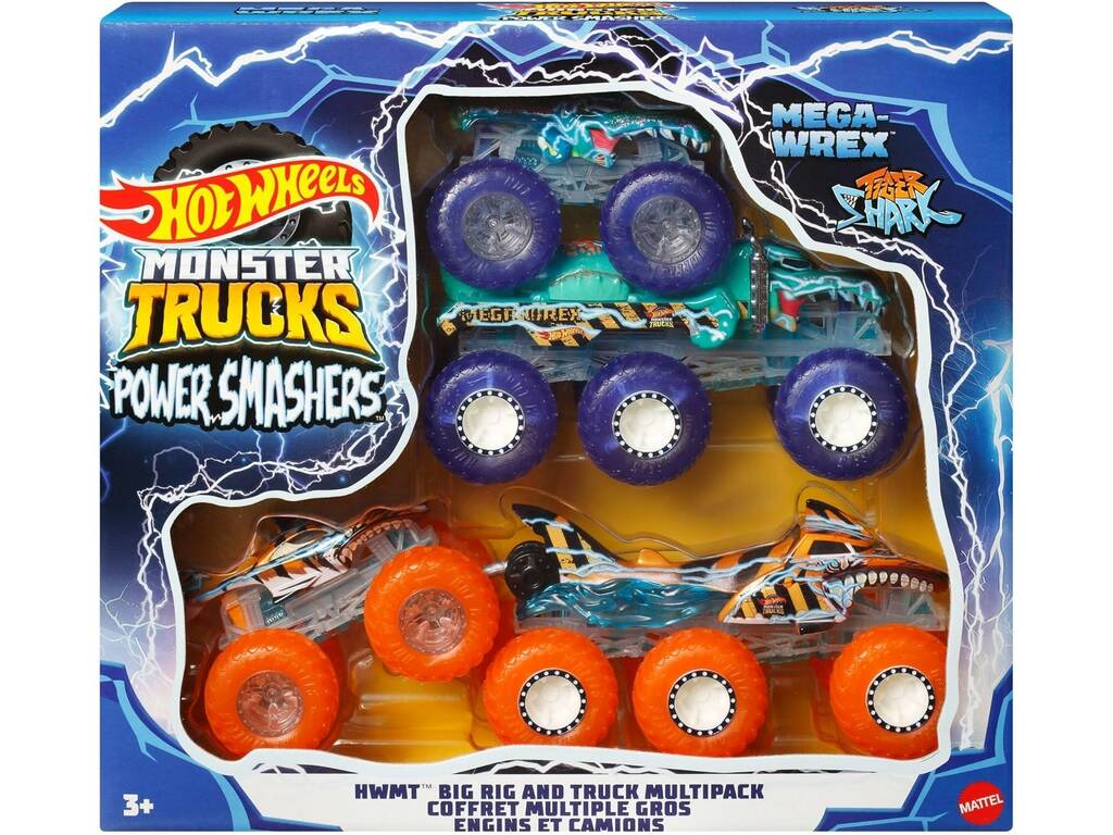 Hot Wheels Monster Trucks Multipack Camion e Grandi Anelli