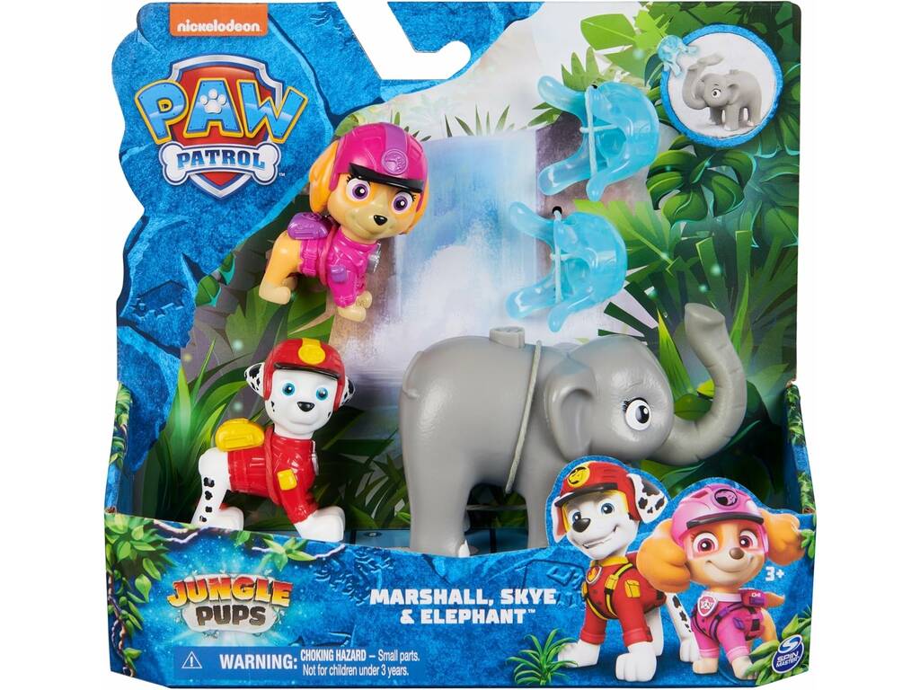 Paw Patrol Jungle Pups Figuren Marshall, Skye und Elephant von Spin Master 6068630