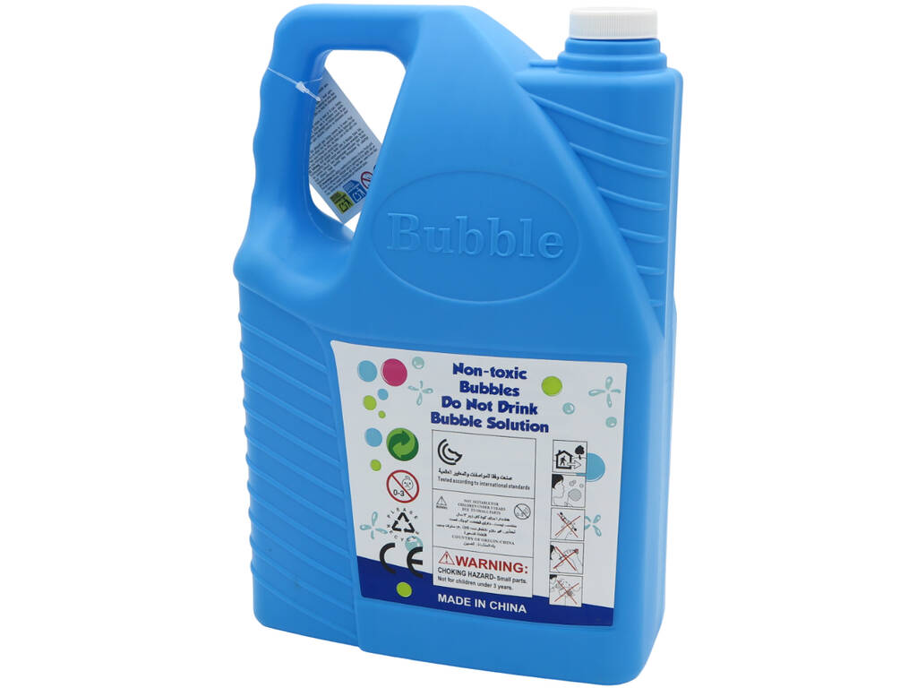 Carafe bleue avec liquide à bulles de savon 4000 ml