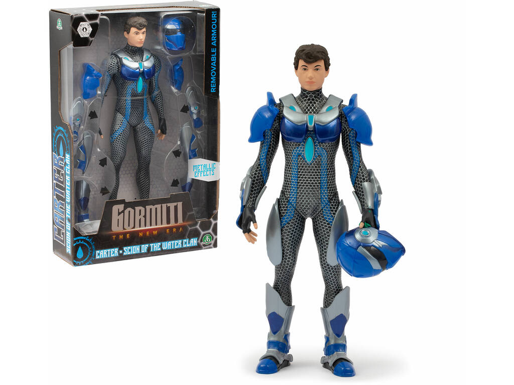 Gormiti The New Era Figura de Ação Herói Scion de 27 cm com Armadura Famosa GRV03000