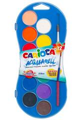 Pack 12 Aquarelas com Pincel de 30 mm. Carioca 42404