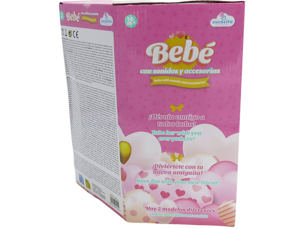 Bebè rosa con suoni e accessori