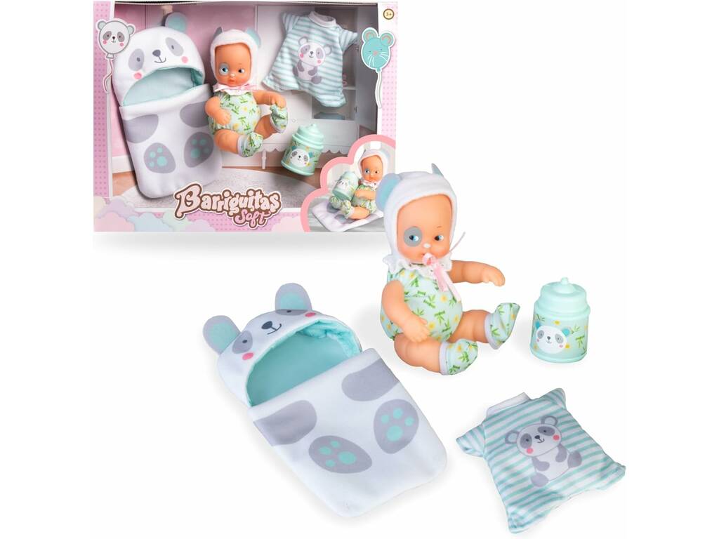 Barriguitas Soft Bambola Orso Panda con Accessori