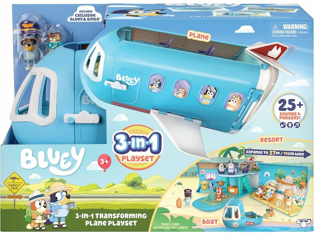 Bluey Aereo 3 In 1 Famosa BLY75000