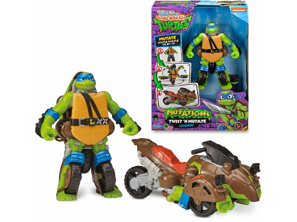 Tartarughe Ninja Mutations Figura Trasformabile in Veicolo Famosa TU845000