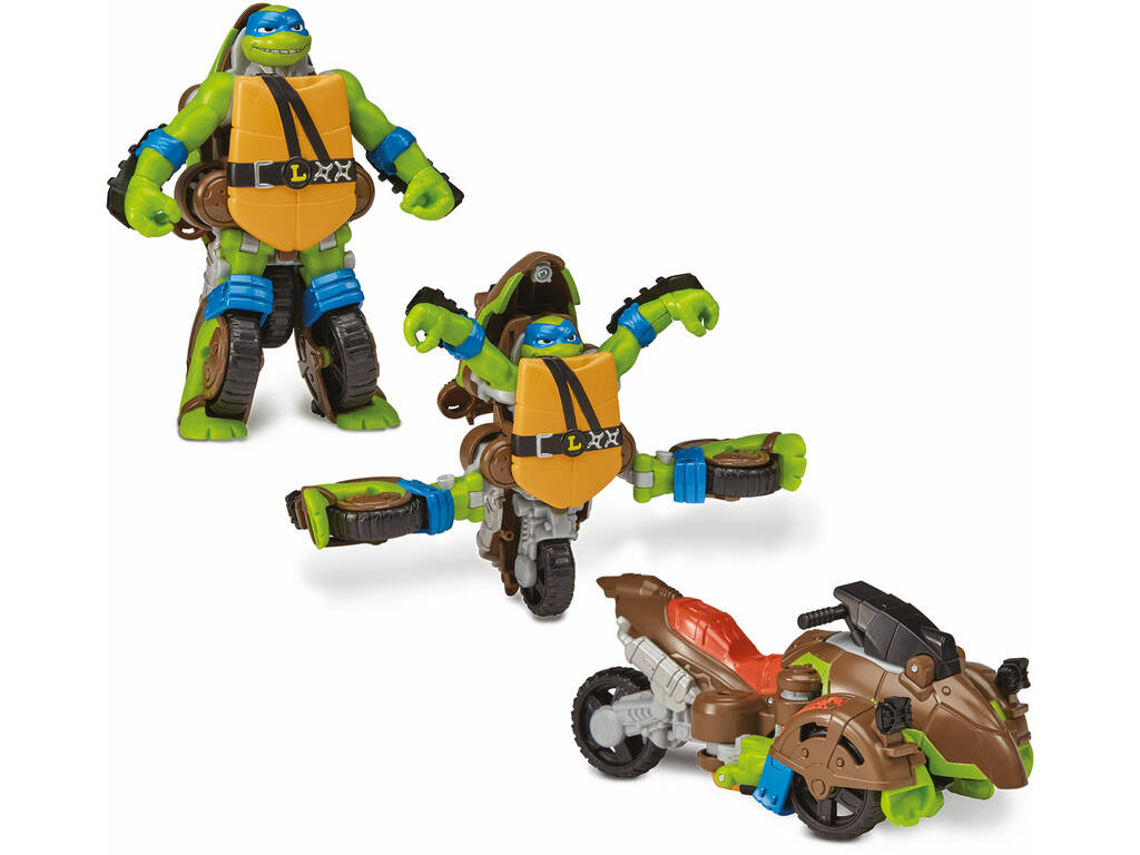 Tartarughe Ninja Mutations Figura Trasformabile in Veicolo Famosa TU845000