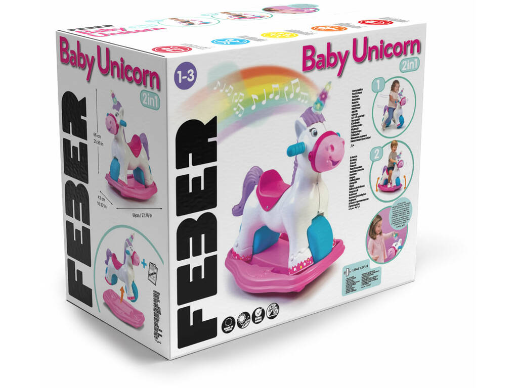 Bébé Licorne 2 en 1 à enfourcher Famosa FED35000