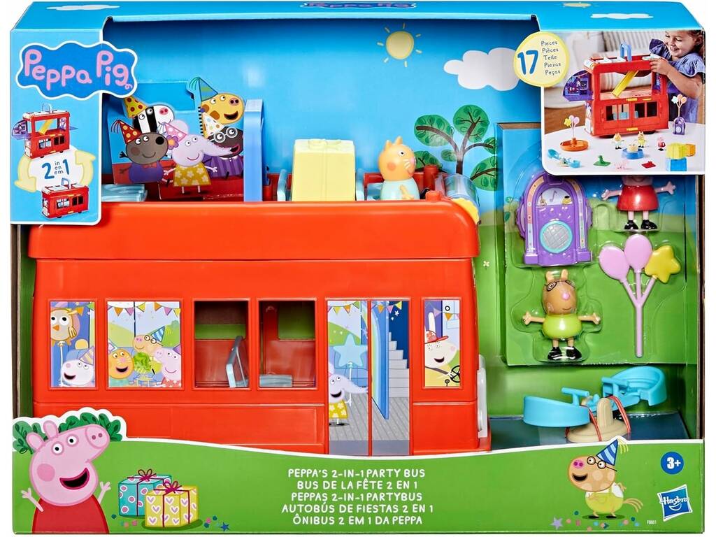 Peppa Pig Autobus da festa 2 in 1 Hasbro F8881