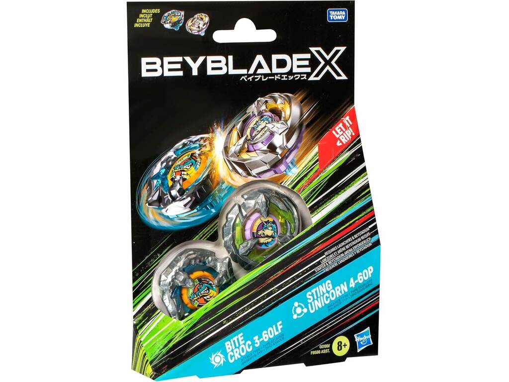 Beyblade X Pack 2 Peonzas Sin Lanzador