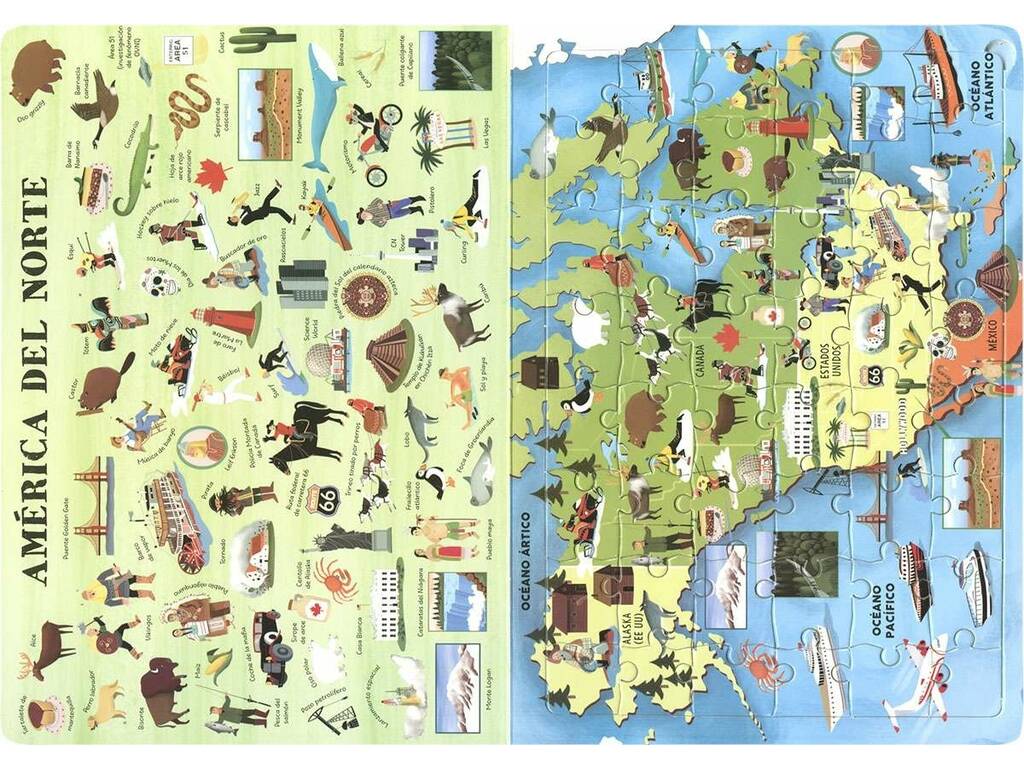 Libro Atlas Puzzle del Mondo. I Continenti
