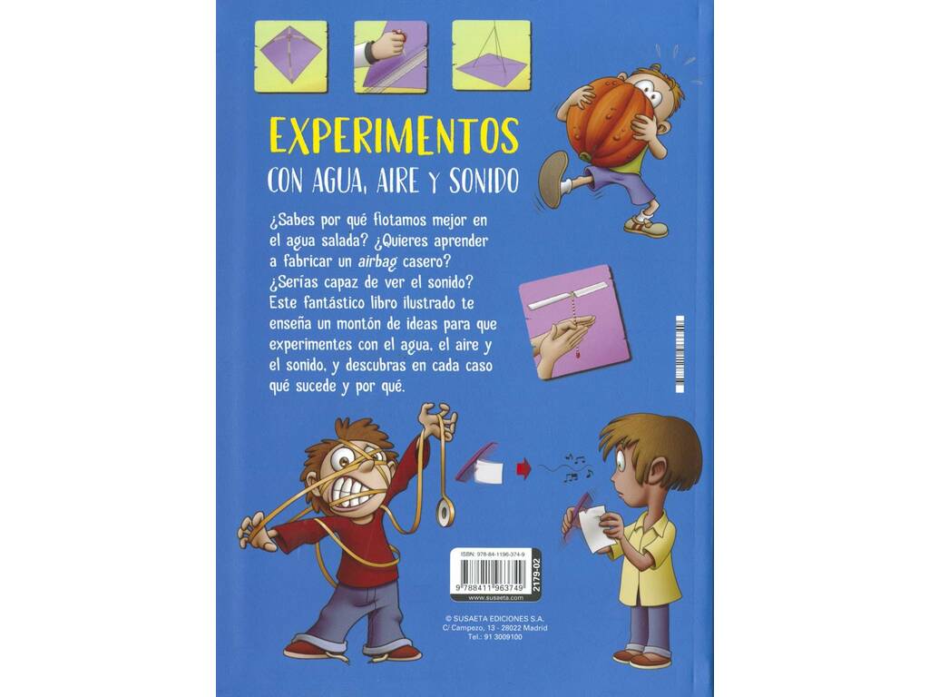 Libro di esperimenti facili con acqua, aria e suono